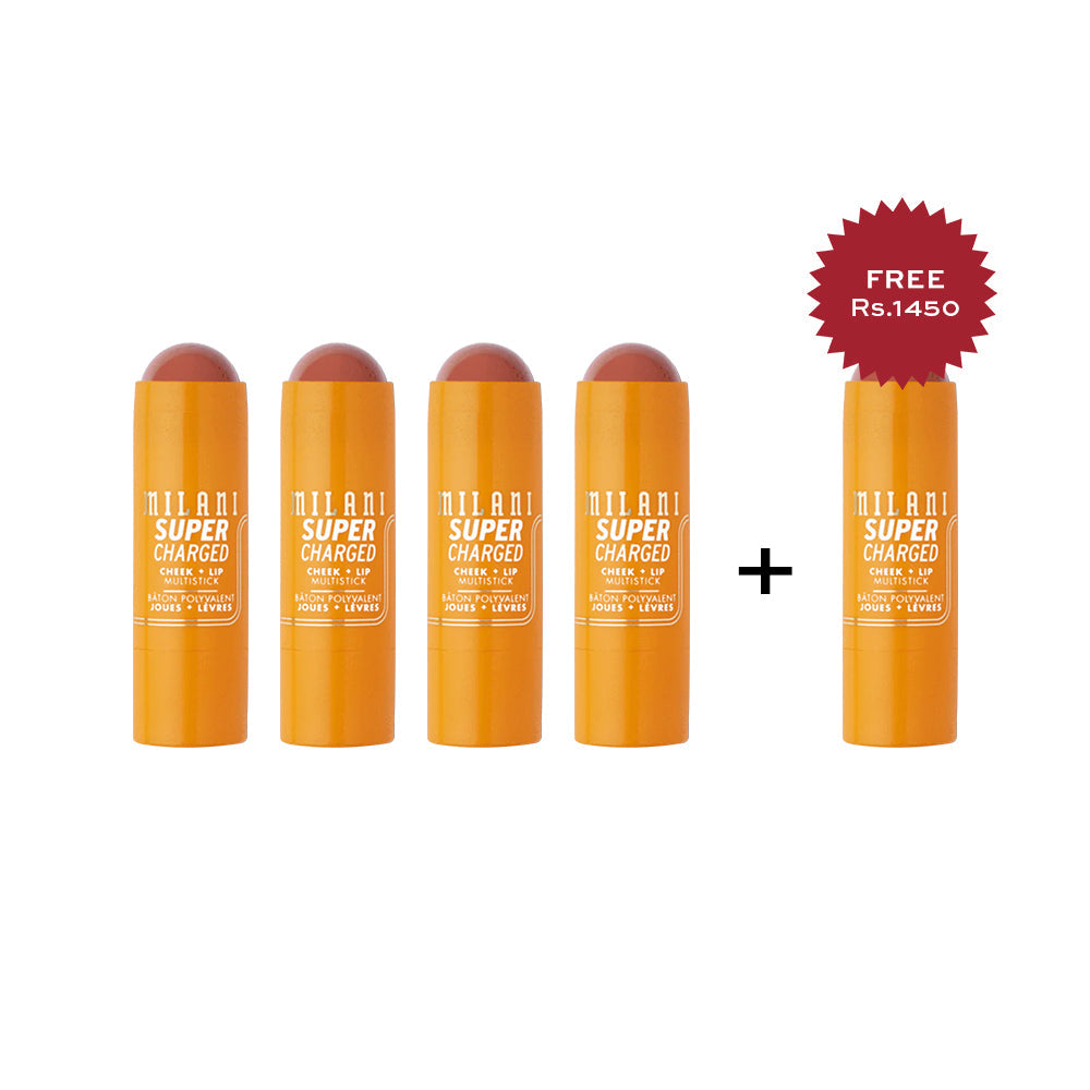 Milani Supercharged Cheek + Lip Multistick 4pc Set + 1 Full Size Product Worth 25% Value Free