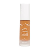 Pigment Play 3-In-1 Foundation & Concealer: Cover + Enhance + Nourish - 10 Dark Gold  4pc Set + 1 Full Size Product Worth 25% Value Free