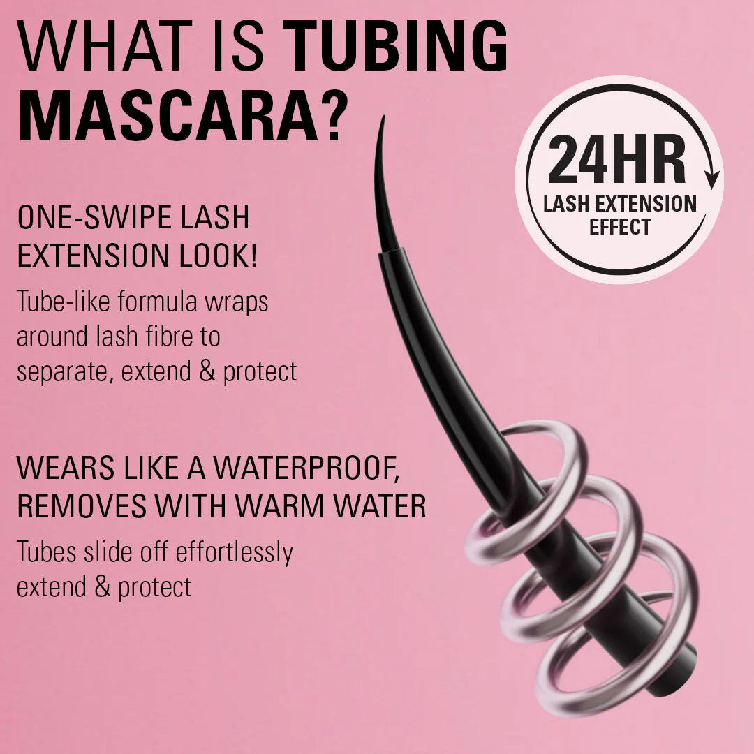 Revolution Wrap Lash Tubing Mascara Black 4pc Set + 1 Full Size Product Worth 25% Value Free