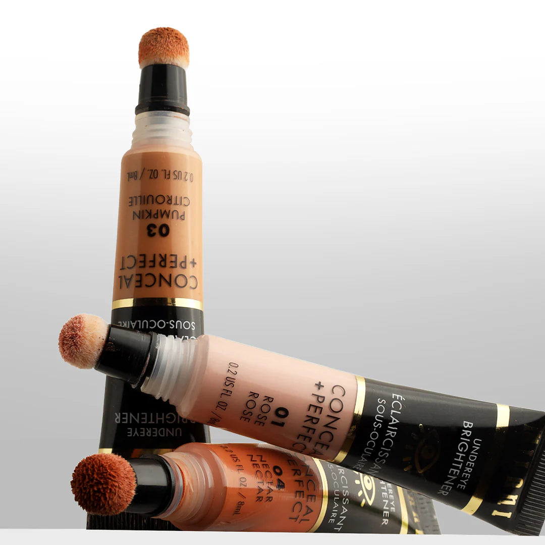Milani Conceal + Perfect Undereye Brightener-01 Rose 4pc Set + 1 Full Size Product Worth 25% Value Free