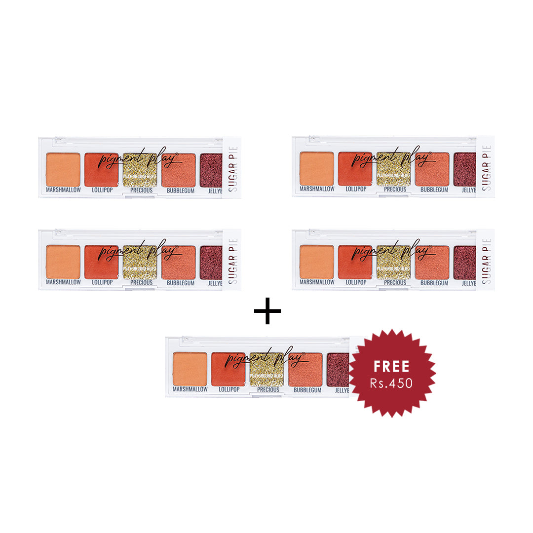 Pigment Play Sugar & Spice Shadow Palette - Suger Pie 4pc Set + 1 Full Size Product Worth 25% Value Free