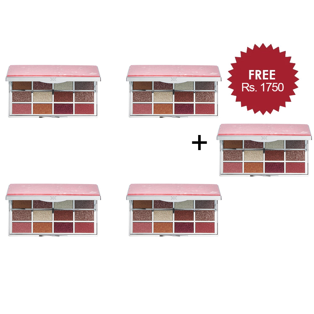 XX Revolution CrystalXX Eyeshadow Palette Quartz 4pc Set + 1 Full Size Product Worth 25% Value Free