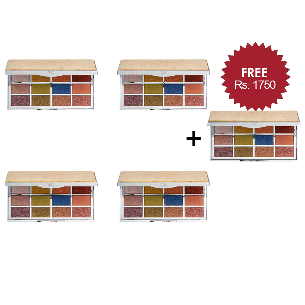XX Revolution CrystalXX Eyeshadow Palette Karat 4pc Set + 1 Full Size Product Worth 25% Value Free