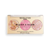 Revolution Pro Blush & Glow Palette Rose Glow 4pc Set + 1 Full Size Product Worth 25% Value Free