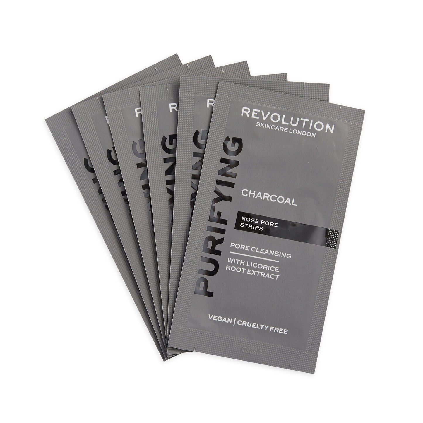 Revolution Skincare Pore Cleansing Charcoal Nose Strips 4pc Set + 1 Full Size Product Worth 25% Value Free