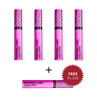 Revolution Relove Power Lash Volume Mascara 4pc Set + 1 Full Size Product Worth 25% Value Free