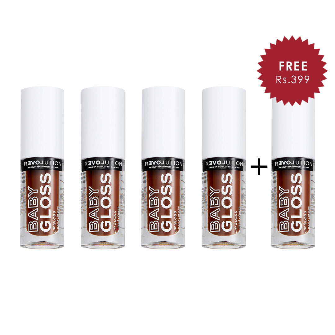 Revolution Relove Baby Gloss Wonder 4pc Set + 1 Full Size Product Worth 25% Value Free