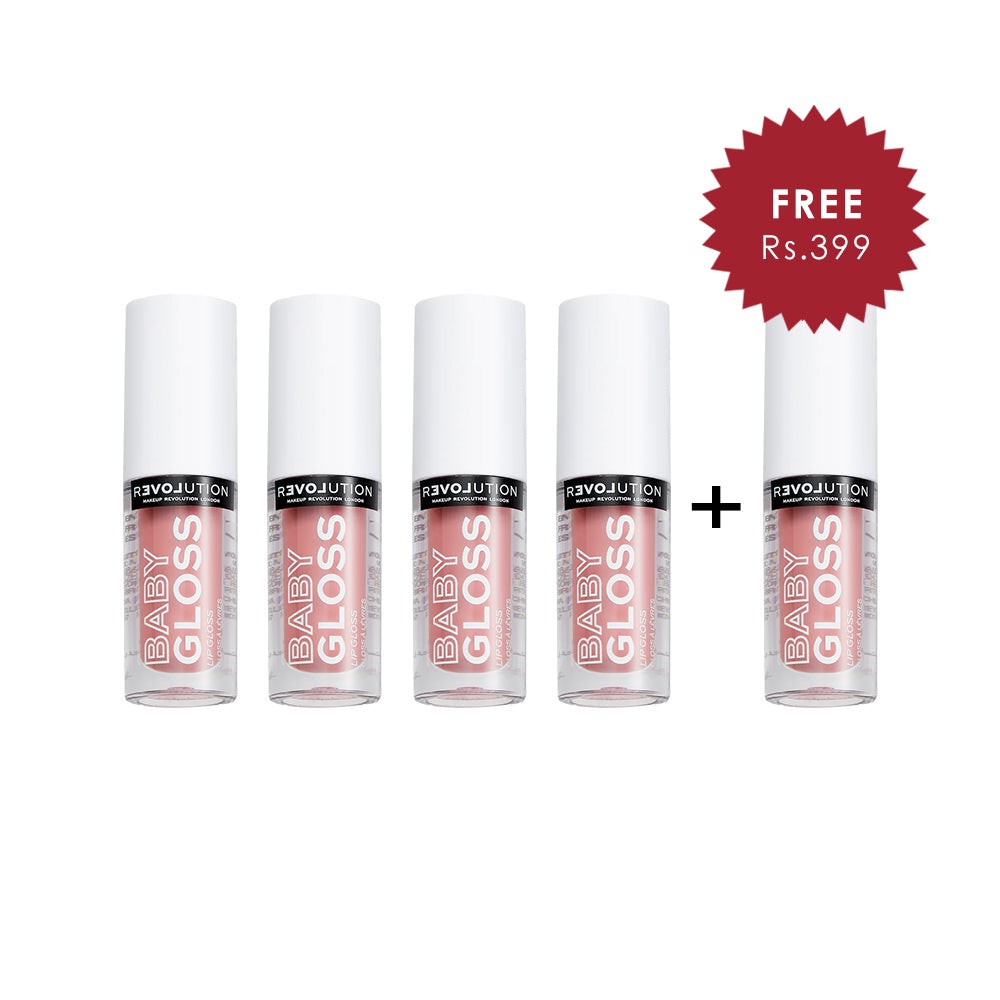 Revolution Relove Baby Gloss Glam 4pc Set + 1 Full Size Product Worth 25% Value Free