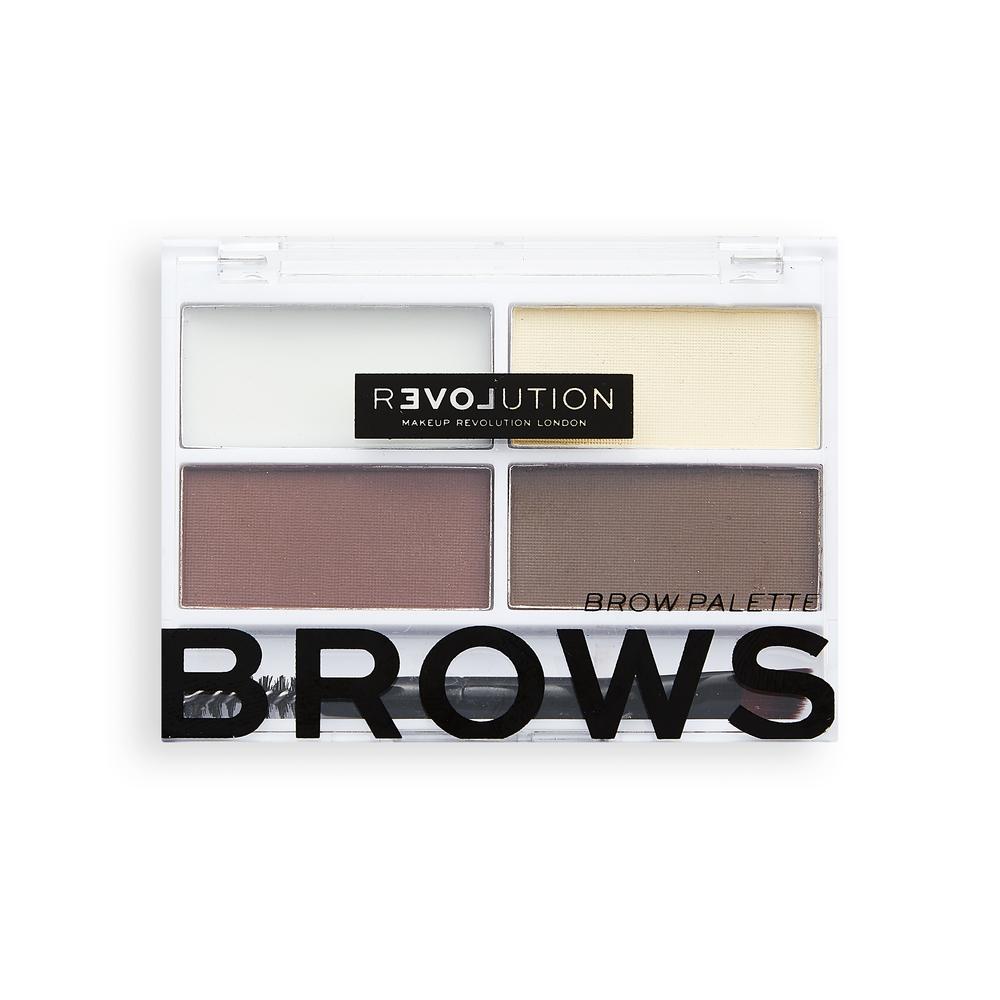 Revolution Relove Colour Cult Brow Palette - Dark 4pc Set + 1 Full Size Product Worth 25% Value Free