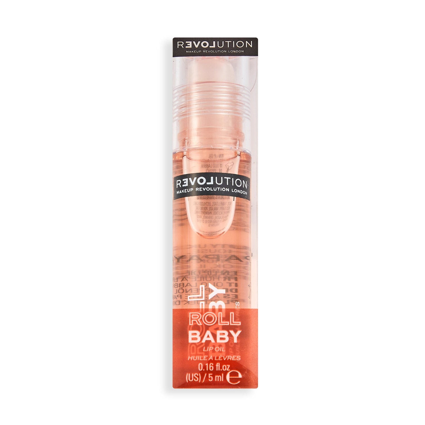 Revolution Relove Roll Baby Lip Oil Papaya 4pc Set + 1 Full Size Product Worth 25% Value Free