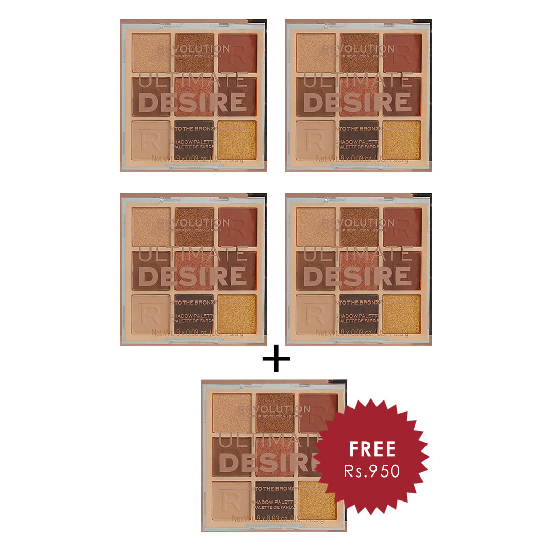 Revolution Ultimate Desire Shadow Palette Into the Bronze 4pc Set + 1 Full Size Product Worth 25% Value Free