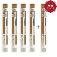 Makeup Revolution Colour Adapt Brow Tint Brown 4pc Set + 1 Full Size Product Worth 25% Value Free
