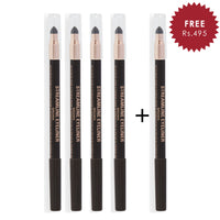 Makeup Revolution Streamline Waterline Eyeliner Pencil Brown 4pc Set + 1 Full Size Product Worth 25% Value Free