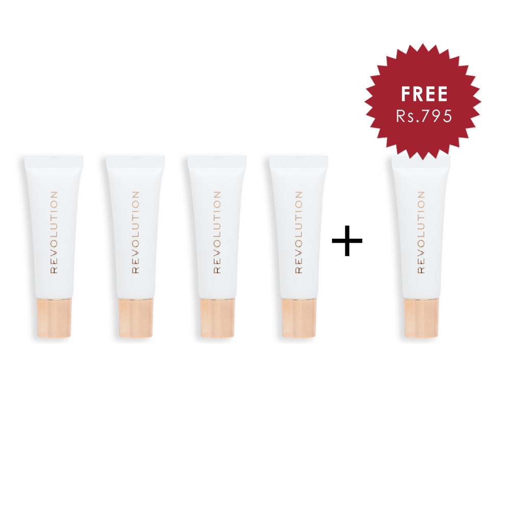 Revolution Juicy Peptide Lip Balm Clear Ice 4pc Set + 1 Full Size Product Worth 25% Value Free