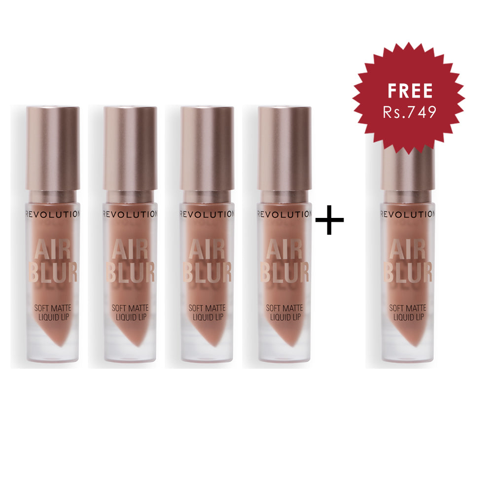 Makeup Revolution Air Blur Matte Liquid Lipstick Siren 4pc Set + 1 Full Size Product Worth 25% Value Free
