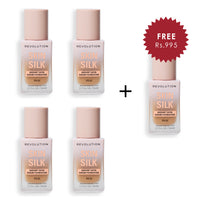 Makeup Revolution Skin Silk Serum Foundation F11.5 C 4pc Set + 1 Full Size Product Worth 25% Value Free