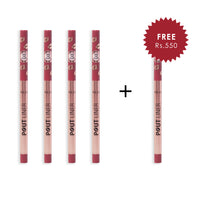 Makeup Revolution Pout Bomb Plumping Lip Liner Jelly Berry Mauve 4pc Set + 1 Full Size Product Worth 25% Value Free