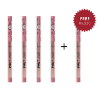 Makeup Revolution Pout Bomb Plumping Lip Liner Kiss Baby Pink 4pc Set + 1 Full Size Product Worth 25% Value Free
