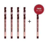 Makeup Revolution Pout Bomb Plumping Lip Liner Deepest Mauve 4pc Set + 1 Full Size Product Worth 25% Value Free