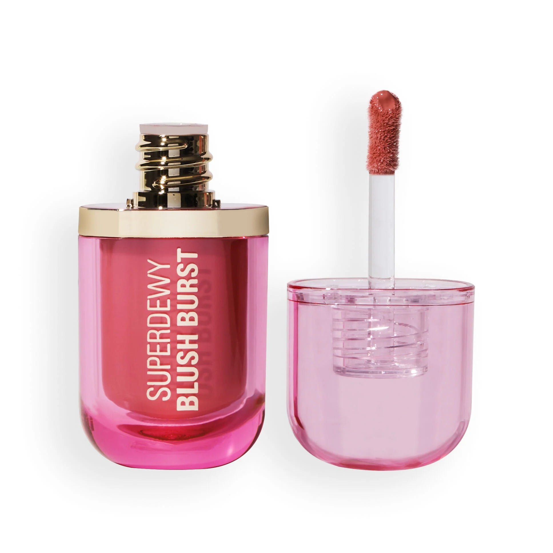 Revolution Superdewy Liquid Blush Burst Strawberry Milkshake Cool Pink 4pc Set + 1 Full Size Product Worth 25% Value Free