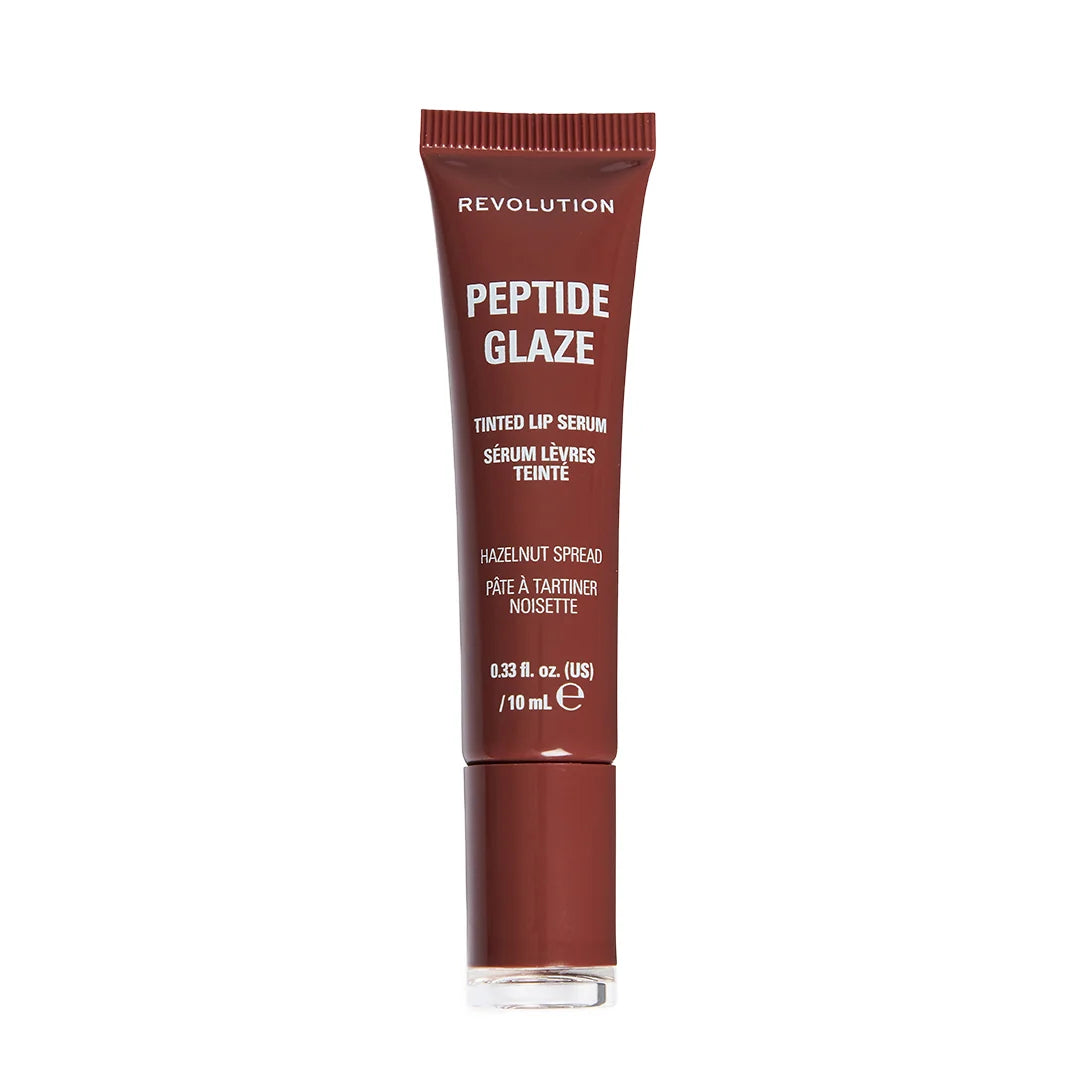 Revolution Peptide Glaze Tinted Lip Serum Hazelnut Spread 4pc Set + 1 Full Size Product Worth 25% Value Free