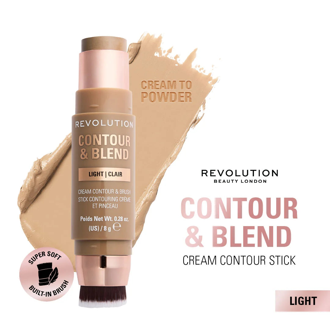 Makeup Revolution Reloaded Contour & Blend Stick Light 4pc Set + 1 Full Size Product Worth 25% Value Free