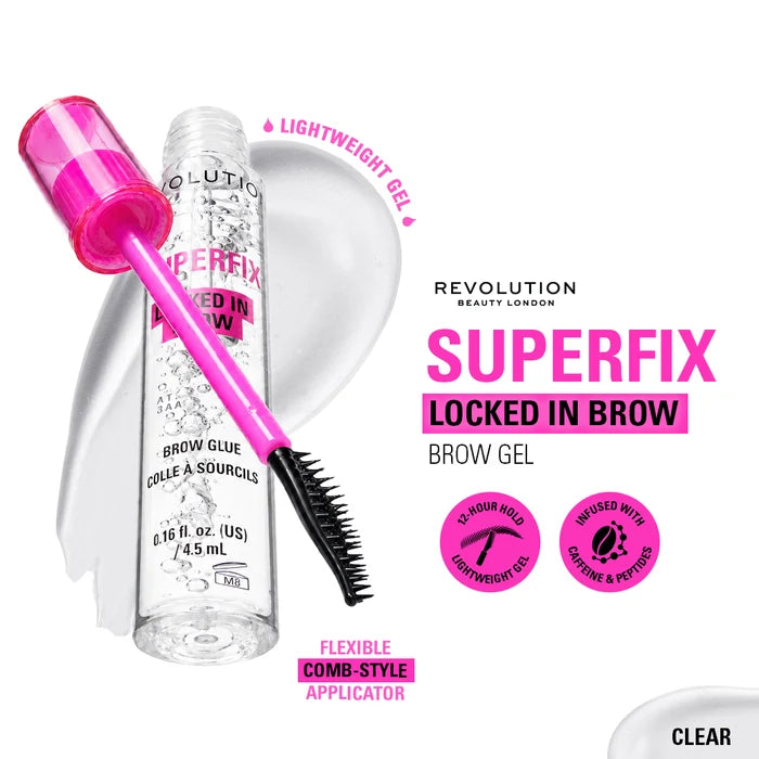 Revolution - Superfix 16H Locked In Brow Glue 4pc Set + 1 Full Size Product Worth 25% Value Free