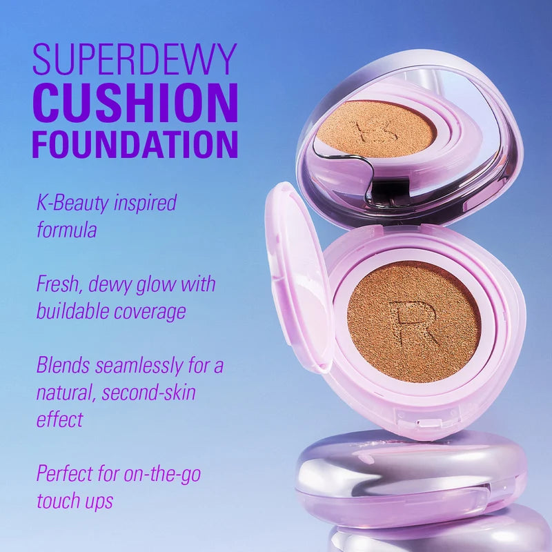 Revolution Superdewy Cushion Foundation Light Neutral 4pc Set + 1 Full Size Product Worth 25% Value Free
