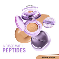 Revolution Superdewy Cushion Foundation Medium Neutral 4pc Set + 1 Full Size Product Worth 25% Value Free