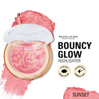 Revolution - Bouncy Glow Highlighter Sunset 4pc Set + 1 Full Size Product Worth 25% Value Free
