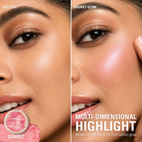 Revolution - Bouncy Glow Highlighter Sunset 4pc Set + 1 Full Size Product Worth 25% Value Free