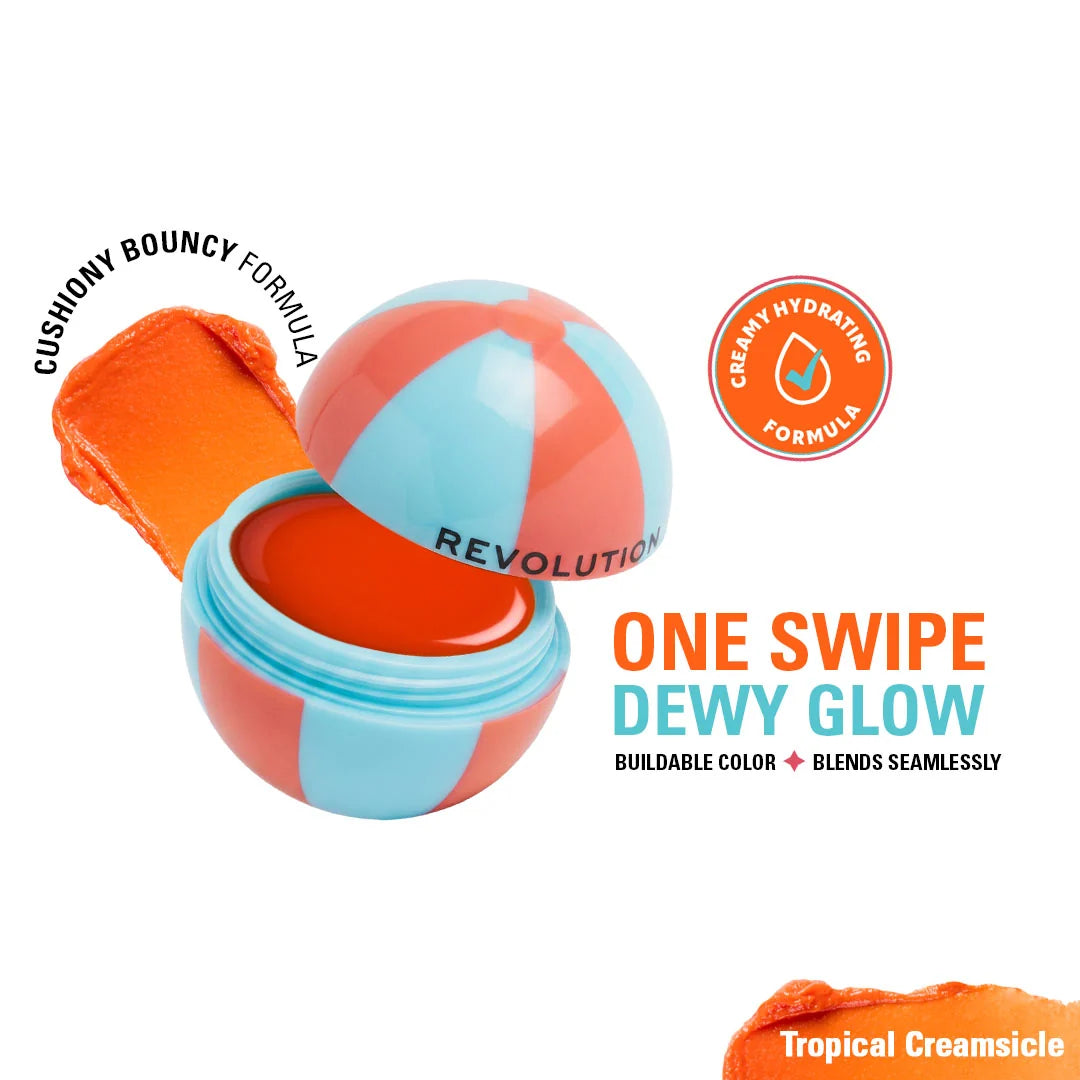 Revolution Inflataball Glow Lip & Cheek Tropical Creamsicle 4pc Set + 1 Full Size Product Worth 25% Value Free