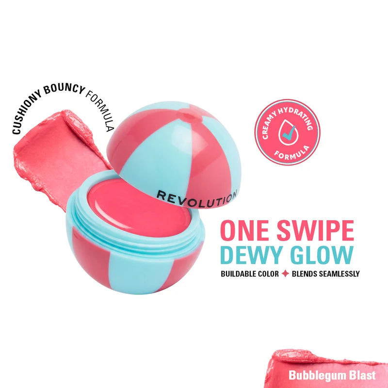 Revolution Inflataball Glow Lip & Cheek Bubblegum Blast 4pc Set + 1 Full Size Product Worth 25% Value Free