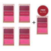 Makeup Revolution Blush Icon Palette My Cherry Truth 4pc Set + 1 Full Size Product Worth 25% Value Free