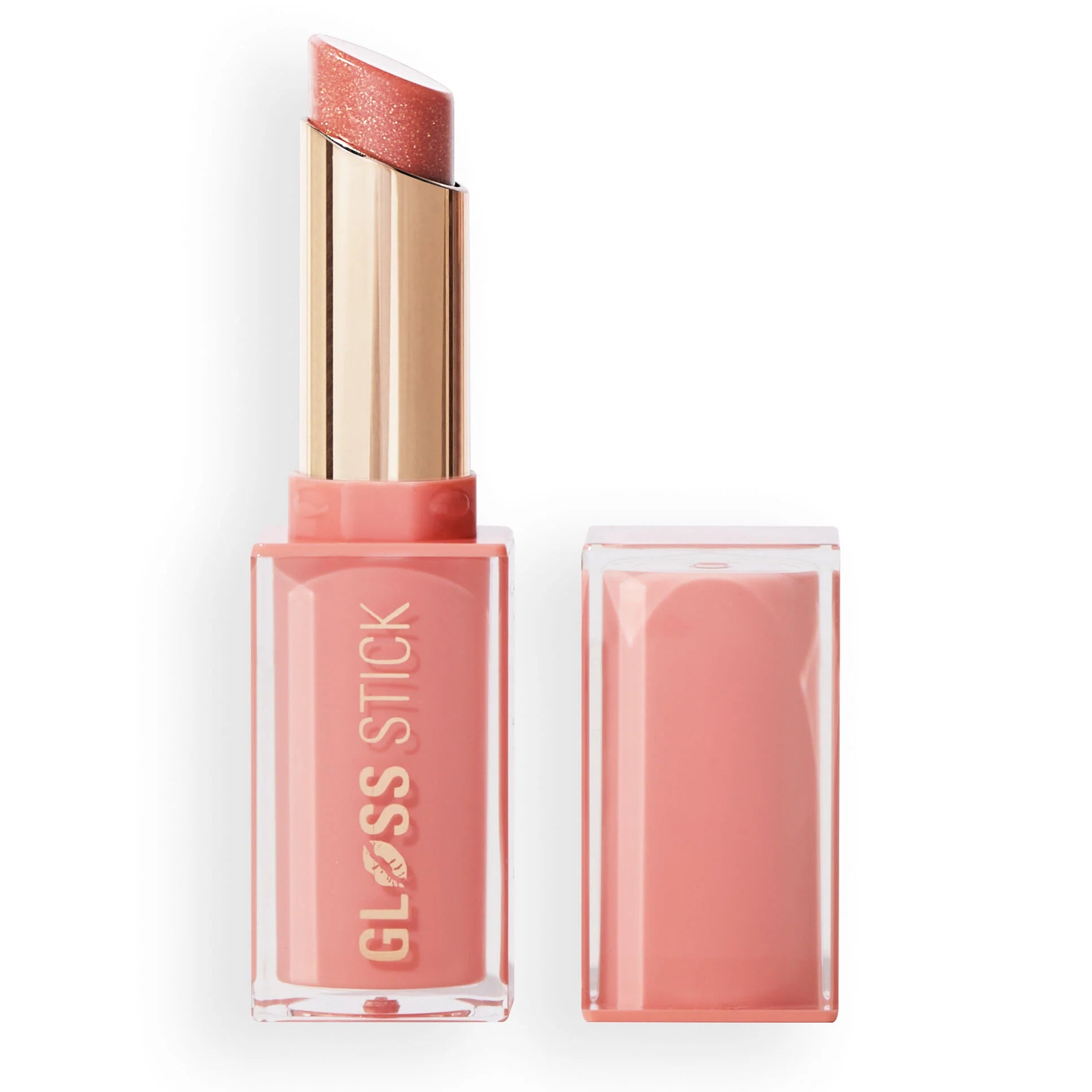Makeup Revolution Pout Lip Gloss Stick Shimmer Peach Sorbet Nude 4pc Set + 1 Full Size Product Worth 25% Value Free