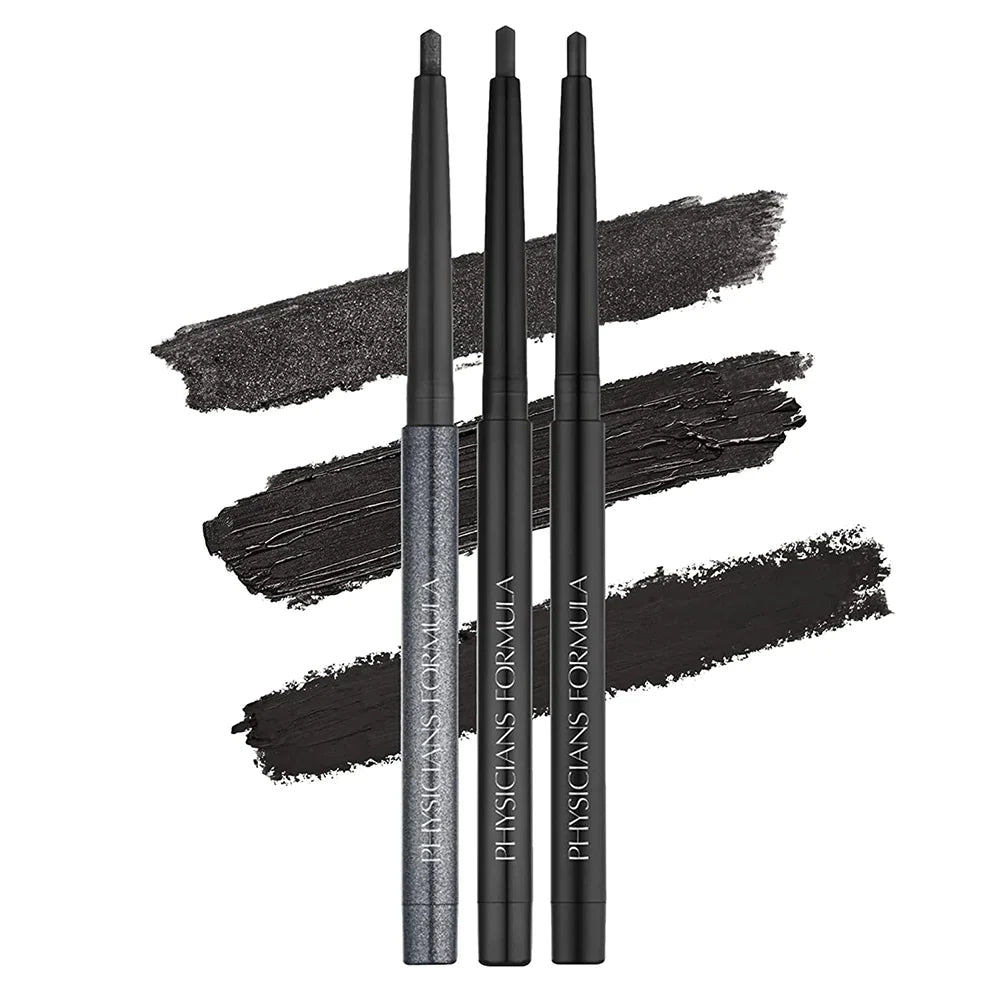 Physicians Formula Eye Booster Gel Eye Liner Trio Black 4pc Set + 1 Full Size Product Worth 25% Value Free