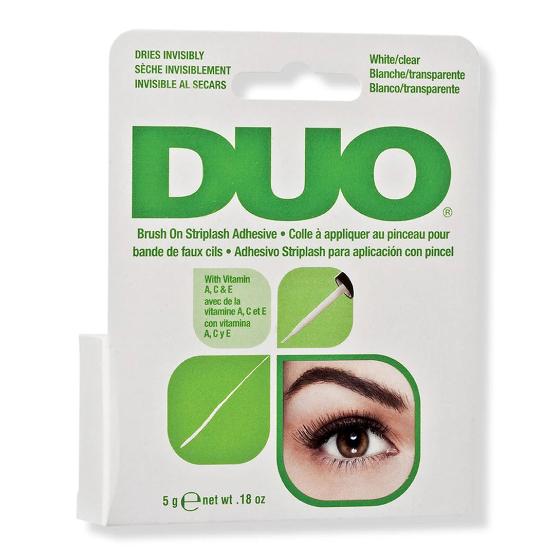DUO Brush-On Striplash Adhesive, Clear 4pc Set + 1 Full Size Product Worth 25% Value Free