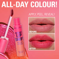 Revolution Sunset Lip Shift Peel Off Lip Stain - Flushed Pink 4pc Set + 1 Full Size Product Worth 25% Value Free