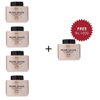 Makeup Revolution Pearl Lights Loose Highlilghter Peach Champagne 4pc Set + 1 Full Size Product Worth 25% Value Free