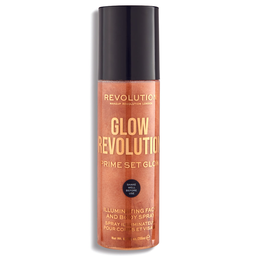 Makeup Revolution Glow Timeless Bronze Illuminating Fixing Spray 4pc Set + 1 Full Size Product Worth 25% Value Free
