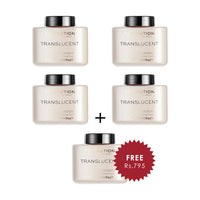 Makeup Revolution Loose Baking Powder Translucent 4pc Set + 1 Full Size Product Worth 25% Value Free