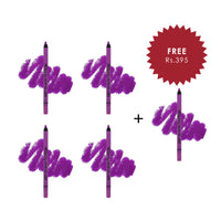 Lamel Long Lasting Oh My Color Gel Eye Liner №405-Violet 4pc Set + 1 Full Size Product Worth 25% Value Free