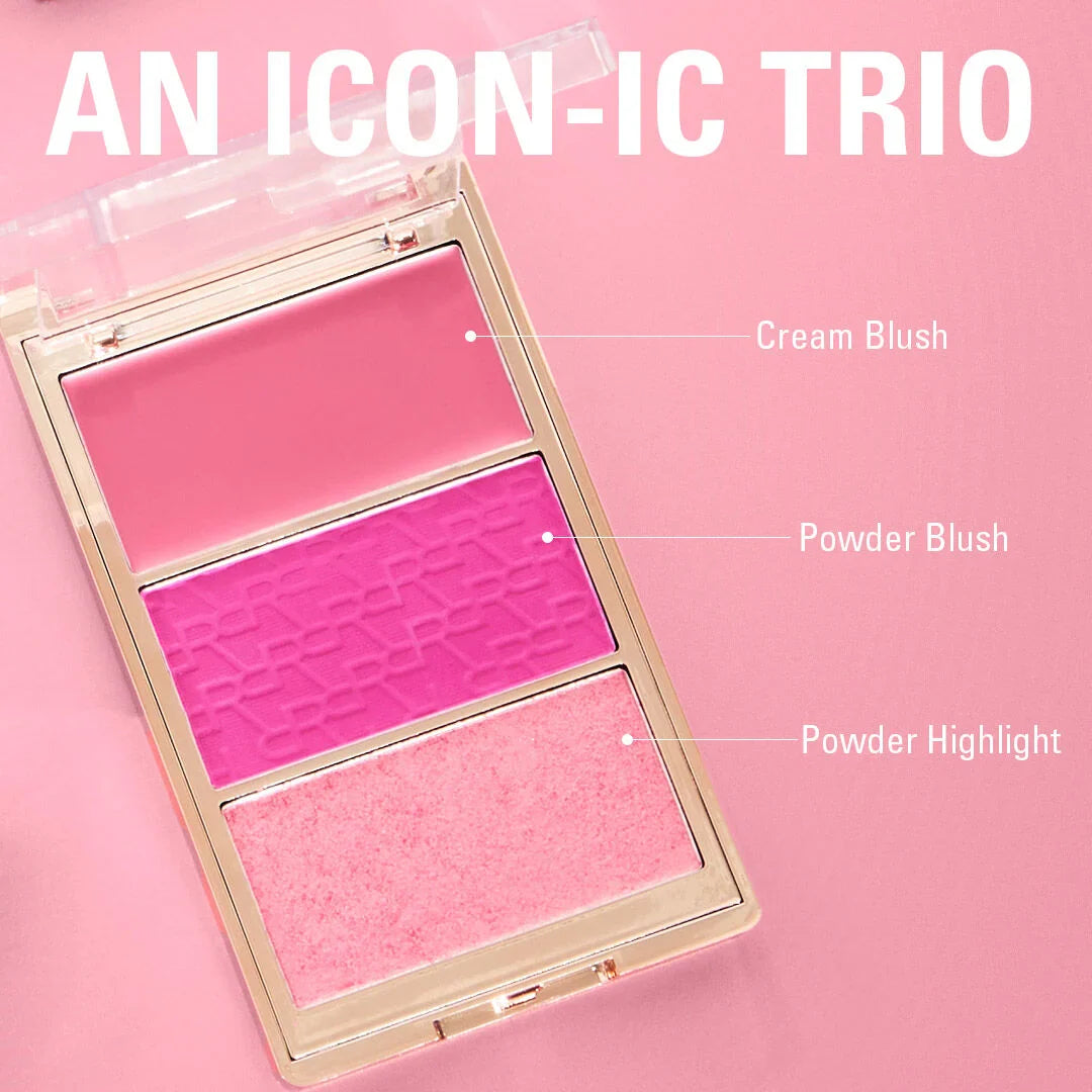 Makeup Revolution Blush Icon Palette Authentic Peach 4pc Set + 1 Full Size Product Worth 25% Value Free