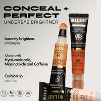 Milani Conceal + Perfect Undereye Brightener-01 Rose 4pc Set + 1 Full Size Product Worth 25% Value Free