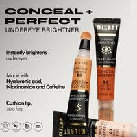 Milani Conceal + Perfect Undereye Brightener-04 Nectar 4pc Set + 1 Full Size Product Worth 25% Value Free