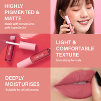 Pinkflash Melting Matte Lipcream-N04# Flamingos 4pc Set + 1 Full Size Product Worth 25% Value Free