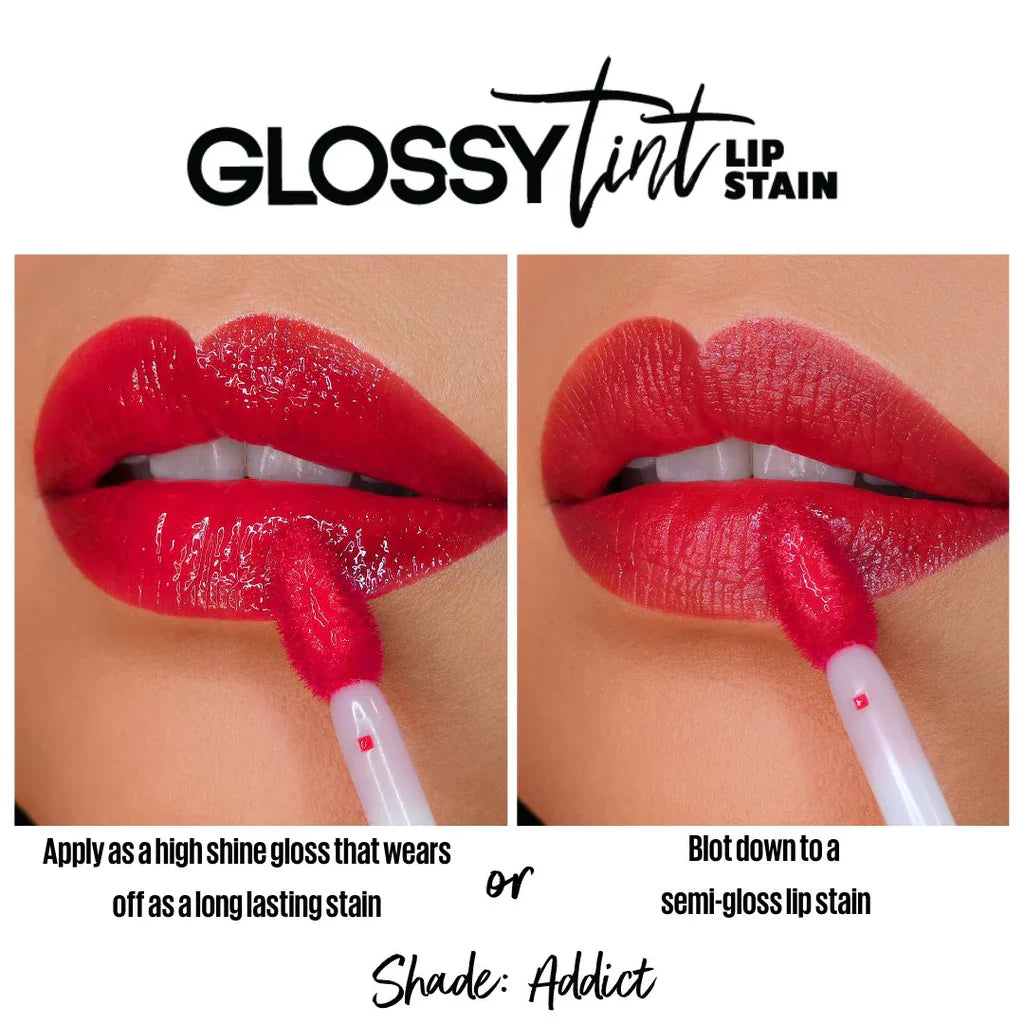 L.A.Girl Glossy Tint Lip Stain-Addict  4pc Set + 1 Full Size Product Worth 25% Value Free