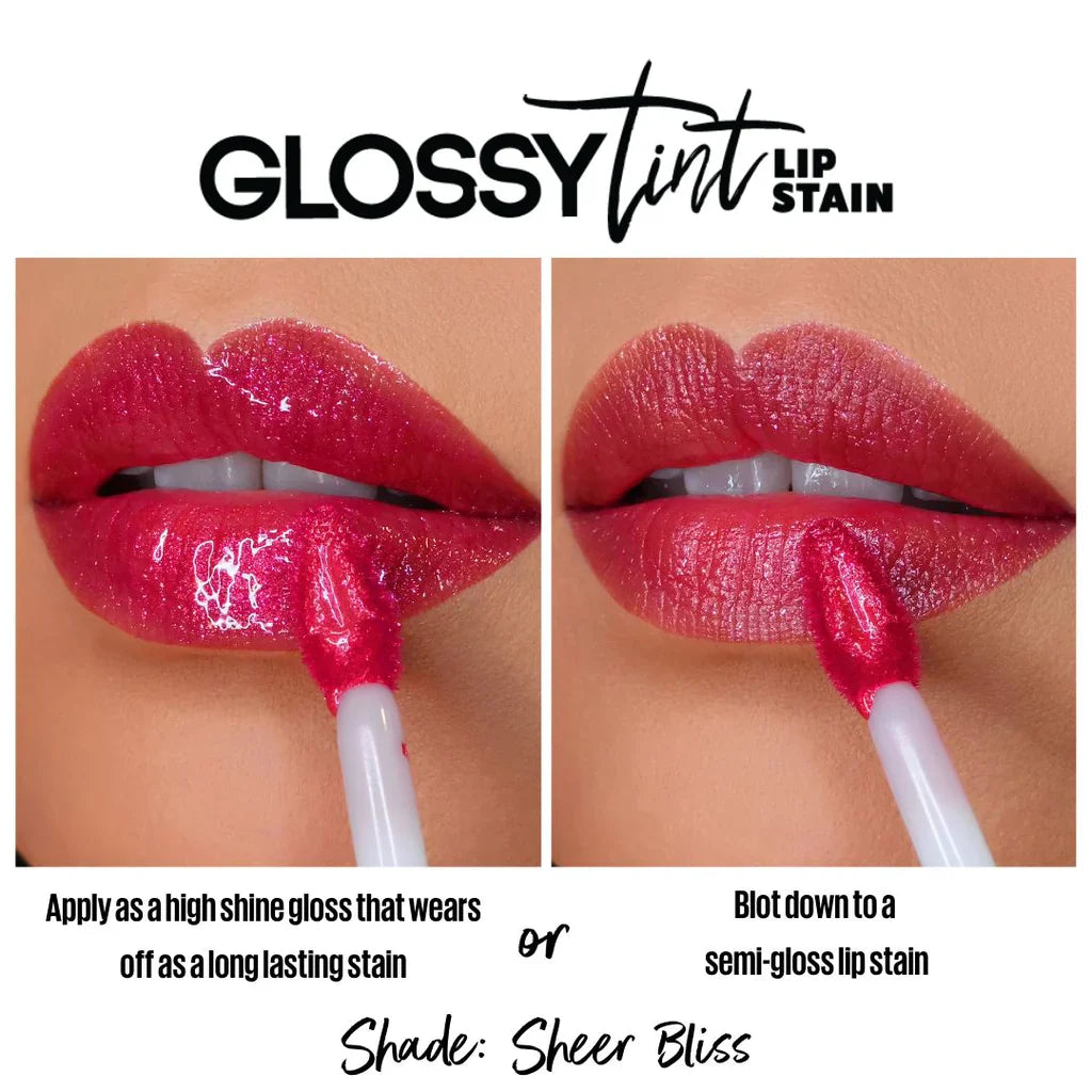 L.A.Girl Glossy Tint Lip Stain-Sheer Bliss 4pc Set + 1 Full Size Product Worth 25% Value Free