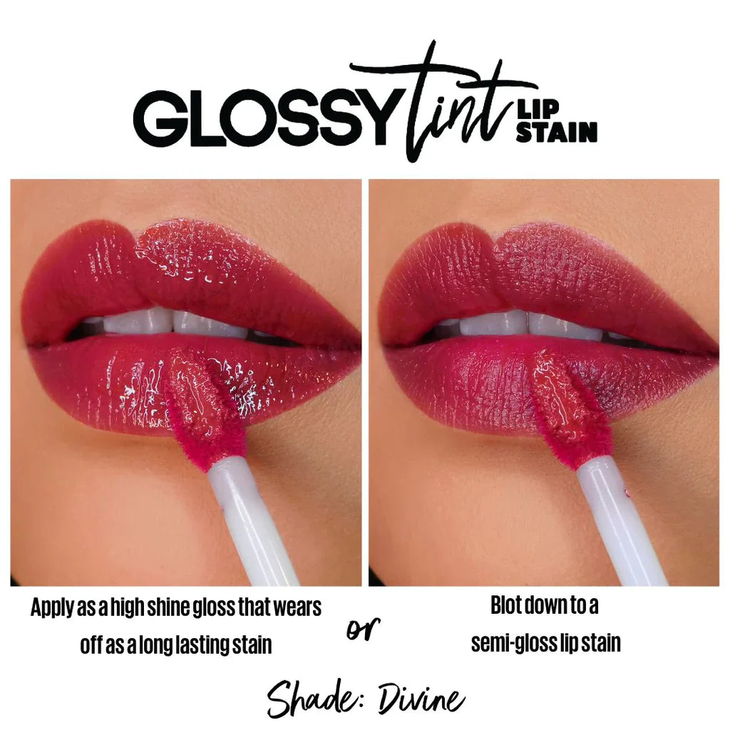 L.A.Girl Glossy Tint Lip Stain-Divine  4pc Set + 1 Full Size Product Worth 25% Value Free