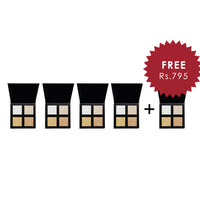Revolution Pro 4K Highlighter Palette Gold 4Pcs Set + 1 Full Size Product Worth 25% Value Free
